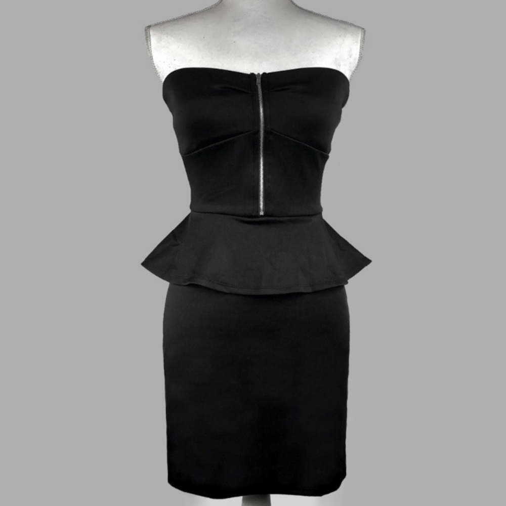 Planet Gold Peplum Waist Dress